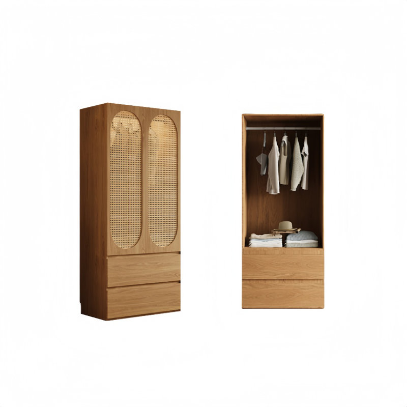 Armoire classique en rotin tissé, H 78,74 po x l 31,5 po x P 23,62 po