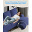 Canapé modulaire en forme de U de 110 po, canapé 4 places Cloud Velvet Cloud avec méridienne double, bleu-123027696