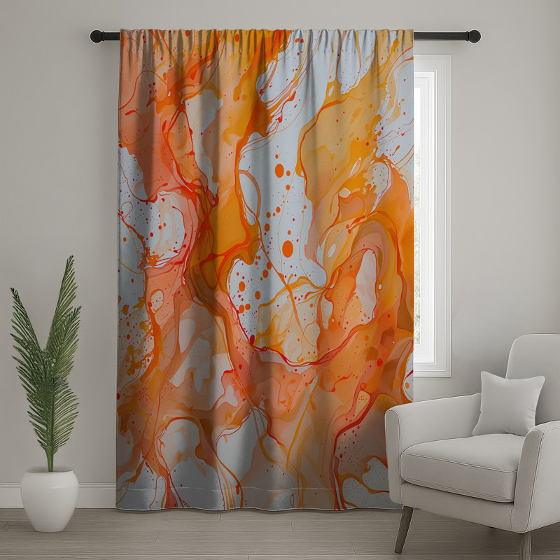Rideaux abstraits, voilages et voilages abstraits - 1 panneau, Transparent, 50" x 80" - 1 Panel