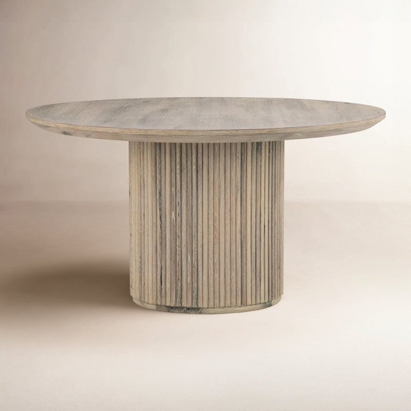 Vander Round Washed Dining Table, Cream