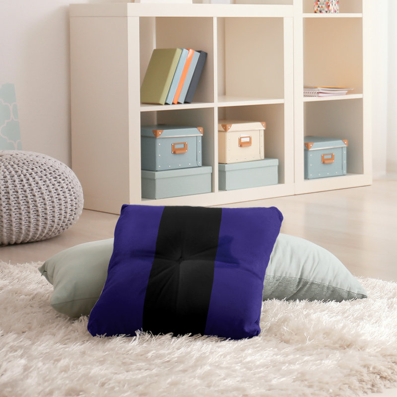 Coussin de sol touffeté baltimore, 26 po x 26 po, Mauve / Noir
