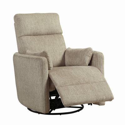 Modern Swivel Glider Reclining Chair With Pillows For Living Room by Hokku Designs