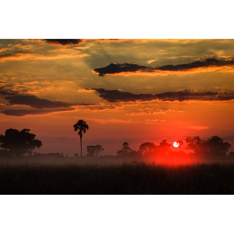 Sunrise Layers Clouds by Pniesen - Wrapped Canvas Print, 30cm H x 46cm W
