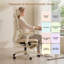 Chaise de travail ergonomique en filet, chaise de bureau à haut dossier avec verrouillage d'inclinaison à 3 niveaux, chaise de travail avec appui-tête et accoudoir et dossier réglables, soutien lombaire et tabouret de pieds rétractable-275571889-272643886