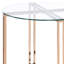 Élégante table de bout ronde en champagne avec verre transparent - Décoration de bureau décorative moderne