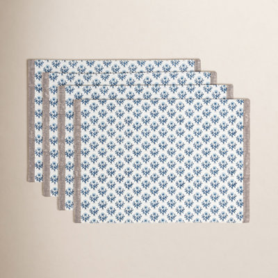 over&back Hand-Blocked Placemats, Set of 4