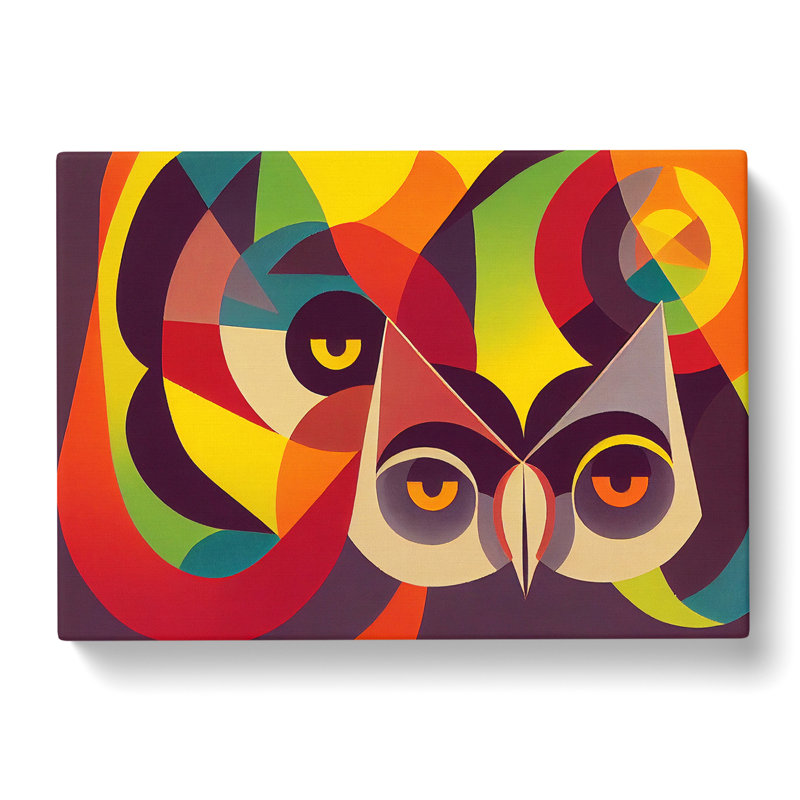 Owl Abstract Art Vol.2 - Wrapped Canvas, 35cm H x 50cm W x 3cm D