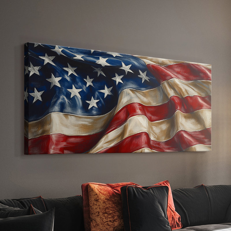 Americana Series-III - Toile tendue avec châssis - Prêt à accrocher, H 24 po x l 48 po