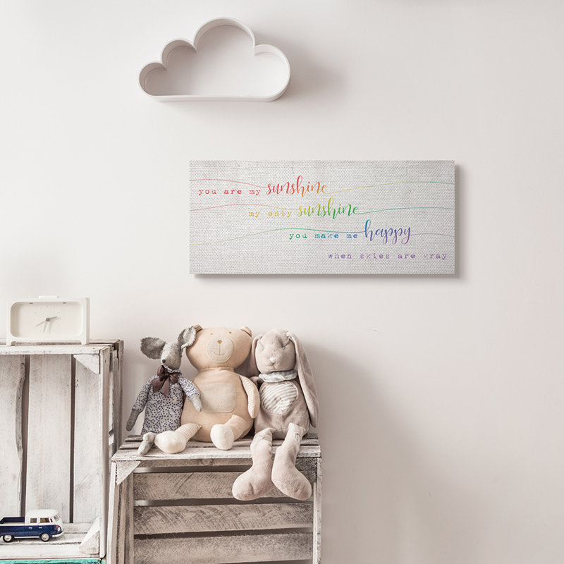 Vous êtes mon ombre arc-en-ciel, Toile tendue, H 10 po x l 24 po x P 1,5 po