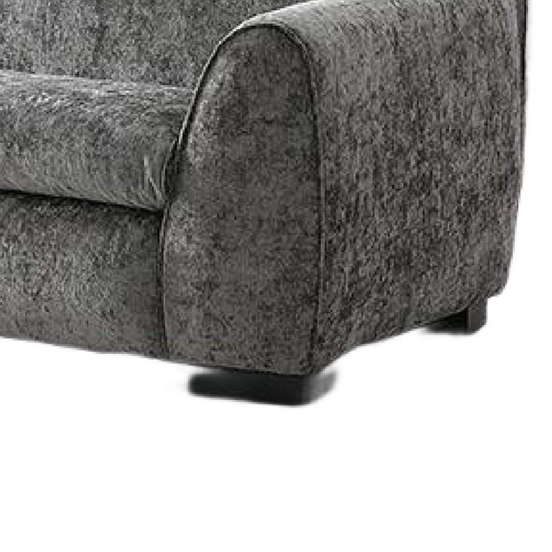 Canapé Sero, siège rembourré de style banc, velours gris foncé moderne de 89 po, Gris foncé