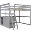 Lit mezzanine avec bureau et tablettes-931030661