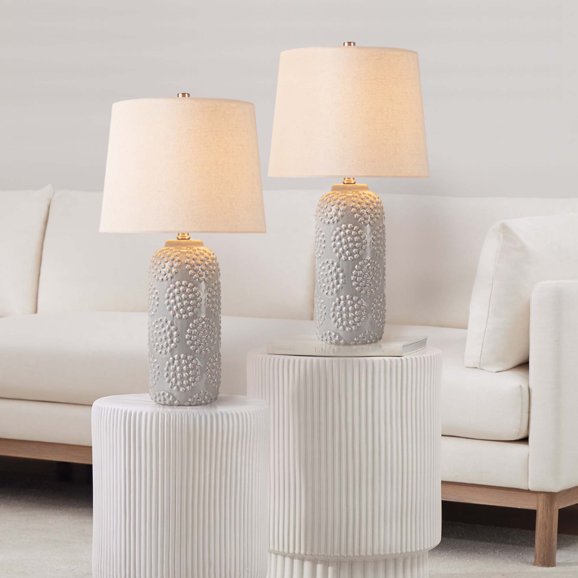 White table lamps hot sale for living room