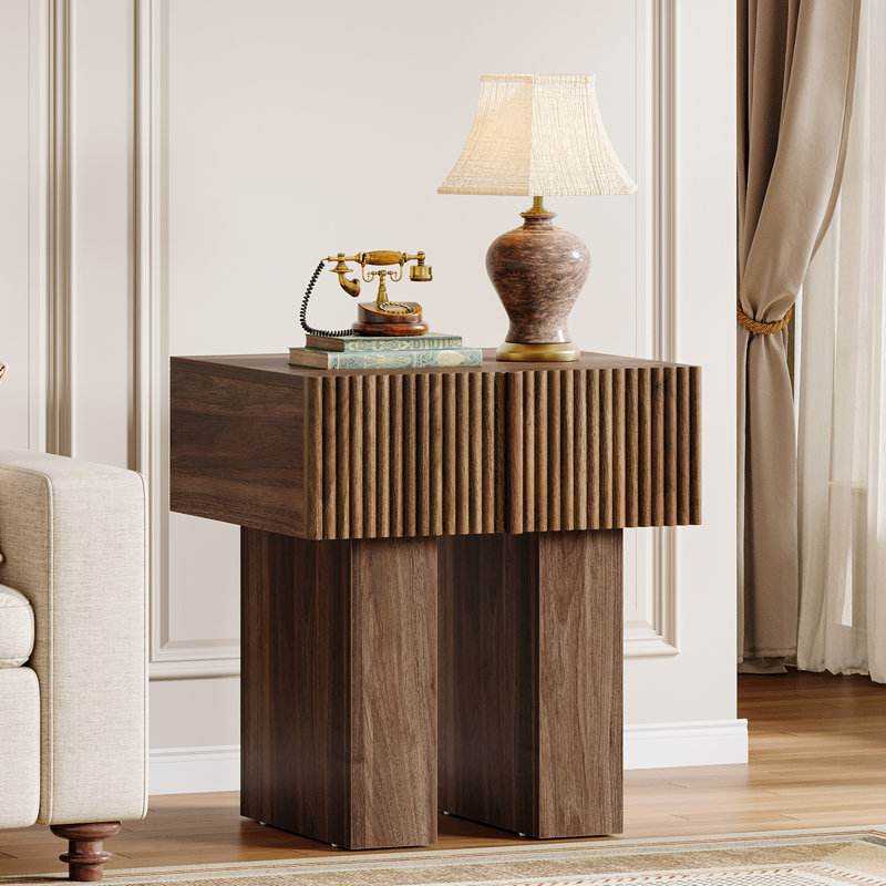 Table de chevet avec tiroir, table de chevet Farmhouse