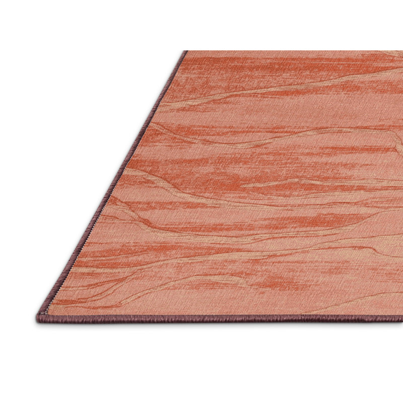 Tapis rose lavable à la machine, Carré 7 pi