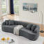 Canapé modulaire incurvé modulaire en tissu de laine d'agneau, style minimaliste moderne, comprimé (aucun assemblage requis), confortable pour le salon et la chambre à coucher-254322932