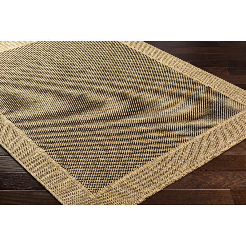 Adalina Machine Woven Polypropylene Area Rug in Brown/Tan, Rectangle 5'3" x 7'