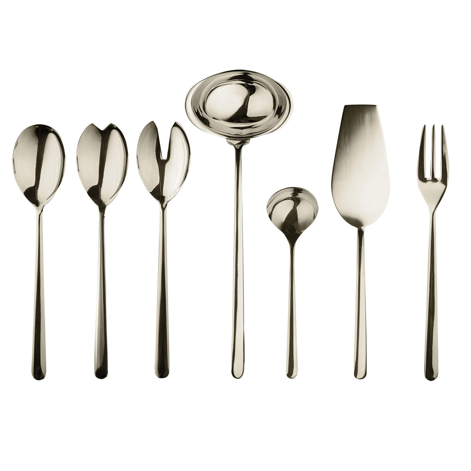 Linea 7 Piece Stainless Steel Hostess Set, Champagne