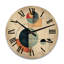 Horloge murale en bois massif Margret-1176056713