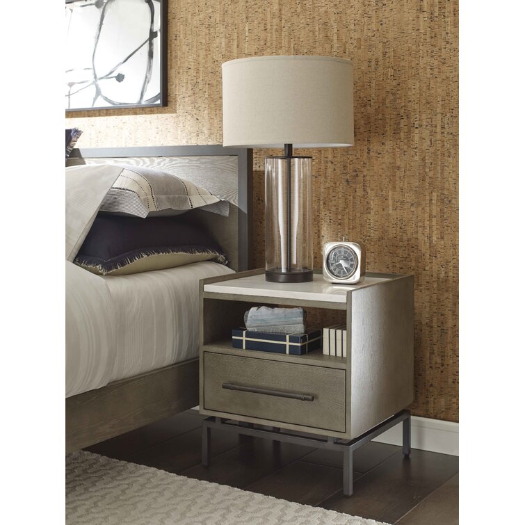 Tommy Hilfiger Ascher Modern Living Room End Table with 1 -Drawer