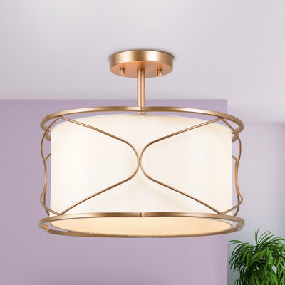 Plafonnier semi-encastré 3 lumières 15,7 po Azie