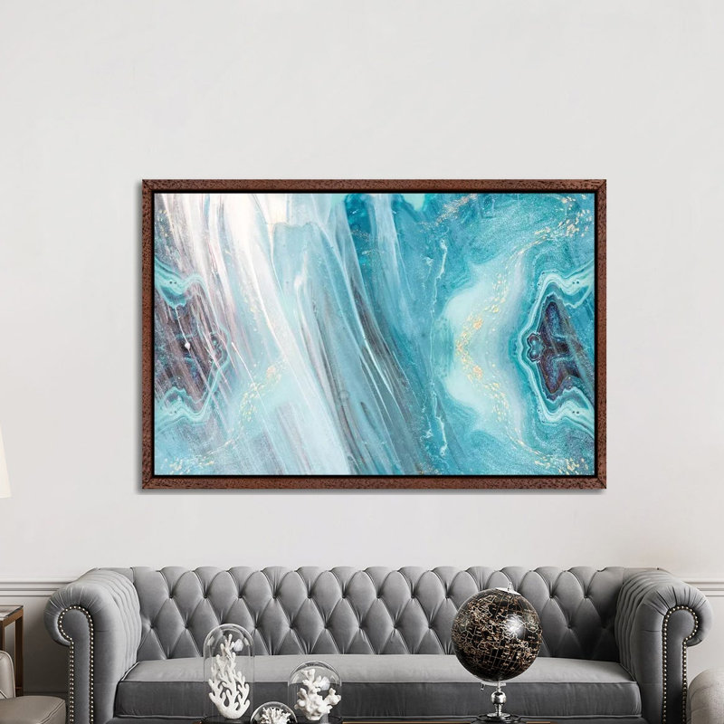 Time 1 Piece Wall Art on Canvas, 101.6cm H x 152.4cm W x 3.81cm D, Classic Brown Wood Framed