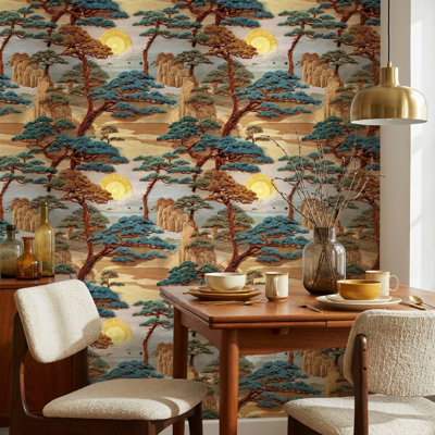 Papier peint paysage est asiatique