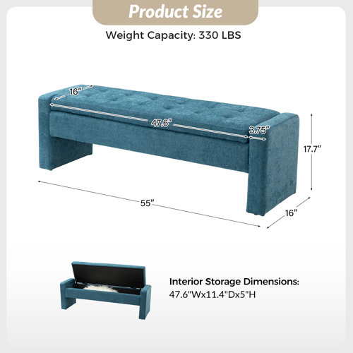 Wade Logan® Anthonique Upholstered Storage Bench & Reviews | Wayfair