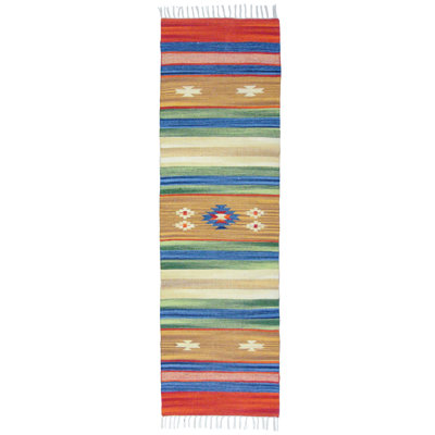 Country Southwestern Cotton Hand Woven Area Rug