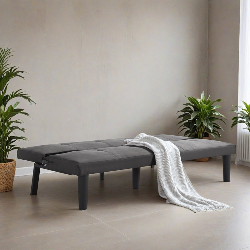 Canapé-lit inclinable convertible 68,92 po de large, Gris foncé