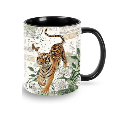 Tiger Ceramic Coffee Mug Gifts Tea Cup 11OZ Mugs Funny Coffee Cups with Handle for Office and Home