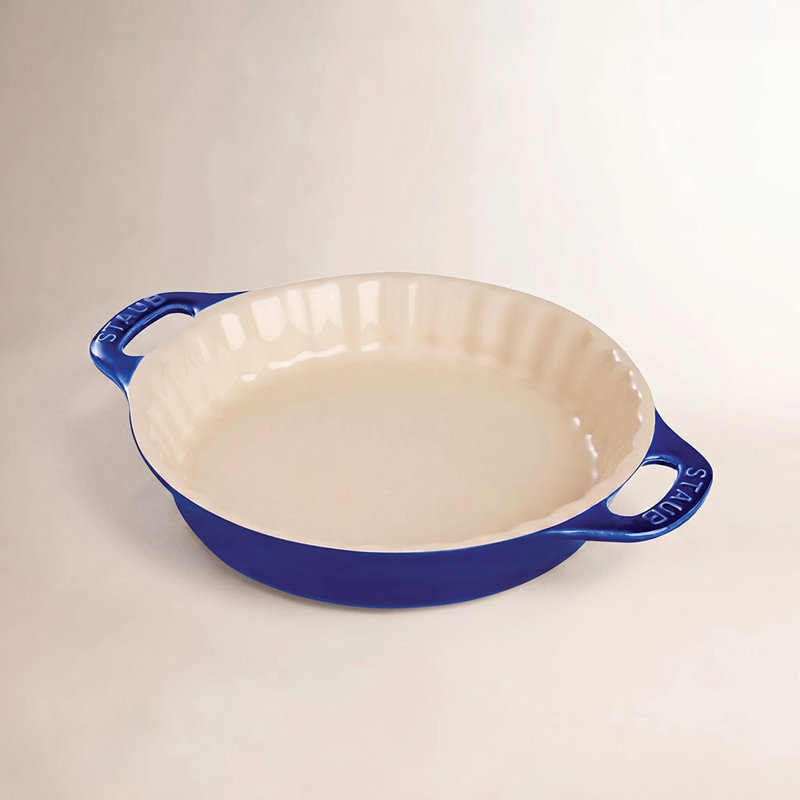 Staub Ceramic 9-inch Pie Dish, Dark Blue