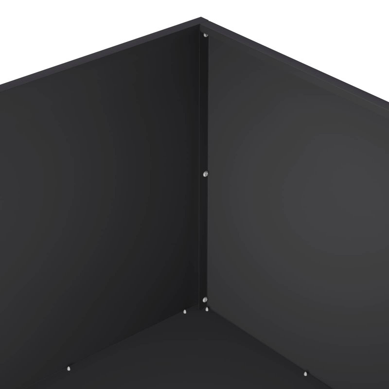 Planter, 40cm H x 80cm W x 80cm D, Black, 1