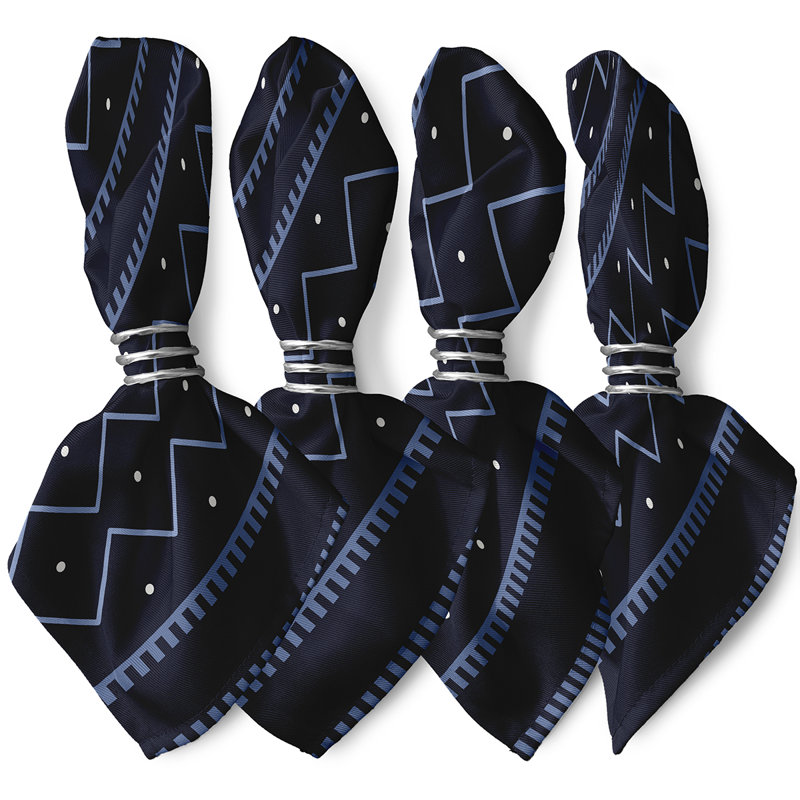 Ensemble de serviettes 4 pièces Jhayden, Bleu marine
