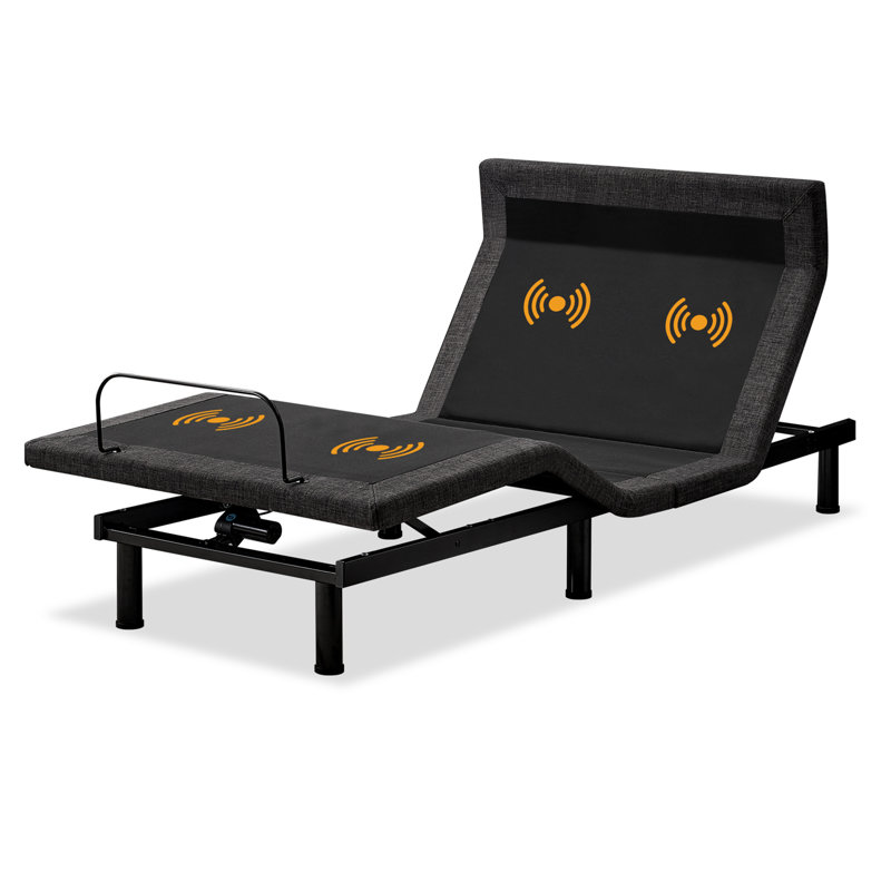 Lit réglable avec matelas en mousse viscoélastique Alwyn Home Sale - télécommande sans fil et fonction de massage