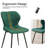 Dining Chairs Set Of 4, Modern Kitchen Chairs With Metal Legs, Upholstered Side Chair For Living Room, Green-1226542244