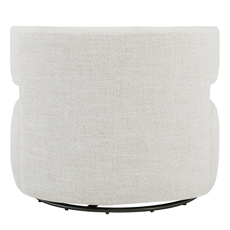 Fauteuil pivotant rembourré Bascom, Polyester blé