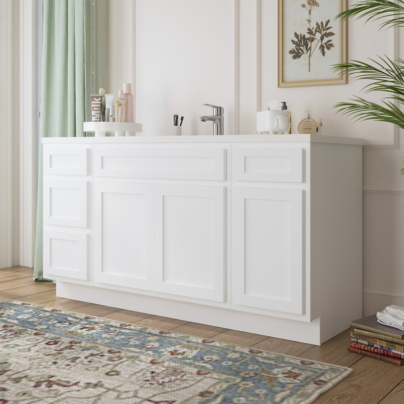 69" Single Bathroom Vanity Base Only, White