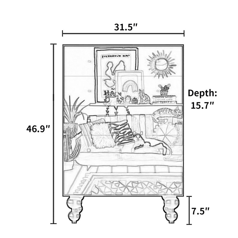 Armoire décorative française haut de gamme