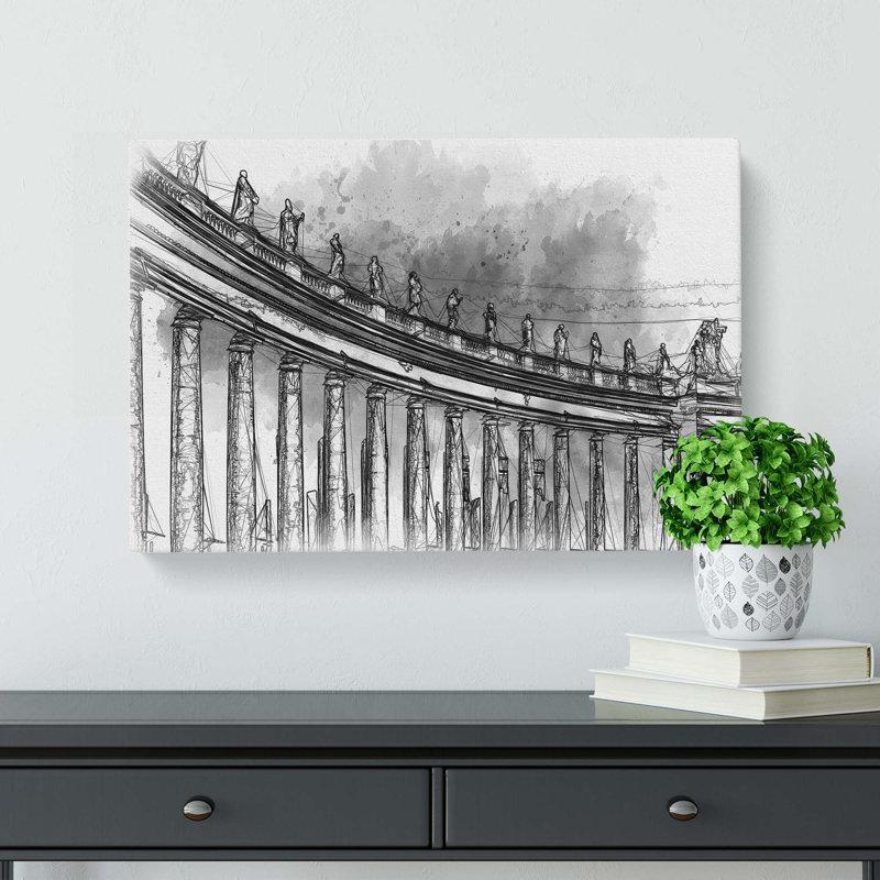St. Peters Basilica In Rome Italy In Abstract - Wrapped Canvas, 40cm H x 60cm W x 3cm D