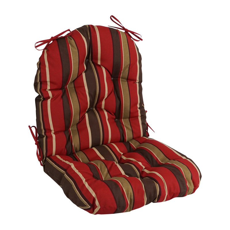 Outdoor 6'' Seat / Back Cushion, Monserrat Sangria Stripe