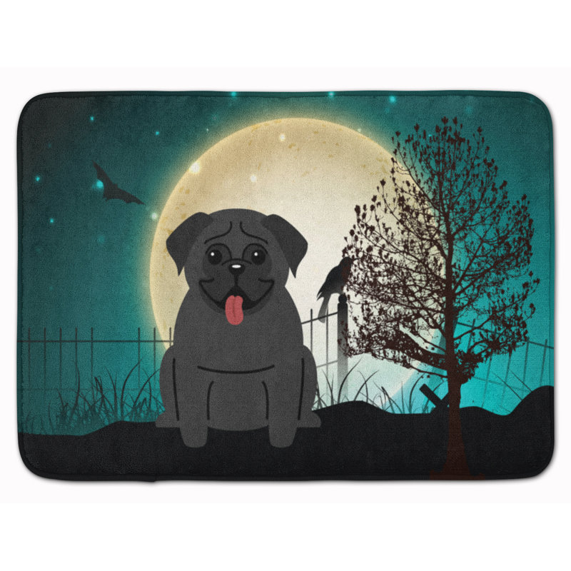Tapis pour salle de bain Dun Halloween, Noir