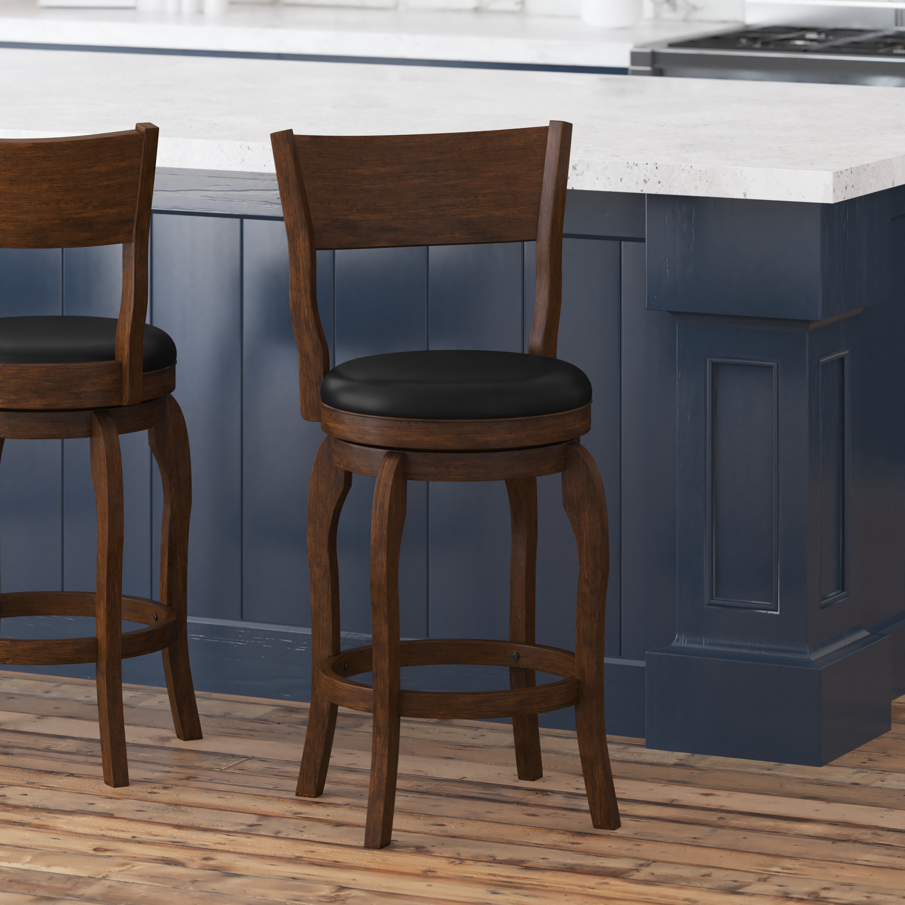 Taylor & Logan Enola Classic Wooden Dining Stool With Bowed Frame And ...