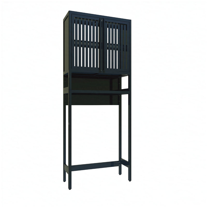 Toilet storage rack, independent bathroom, laundry room, space saving,Black