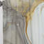 Rideau moderne blanc et doré Marble Abstract III - Velours obscurcissant - 1 panneau-107830314
