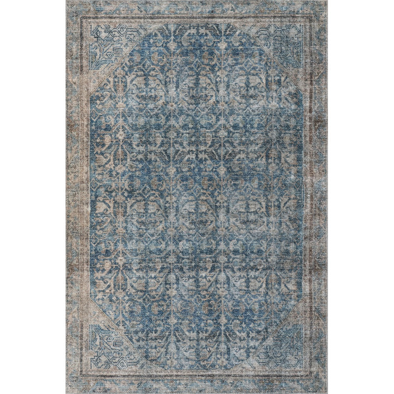  Thavine Vintage & Distressed Washable Rug, Runner 2'10" x 8'