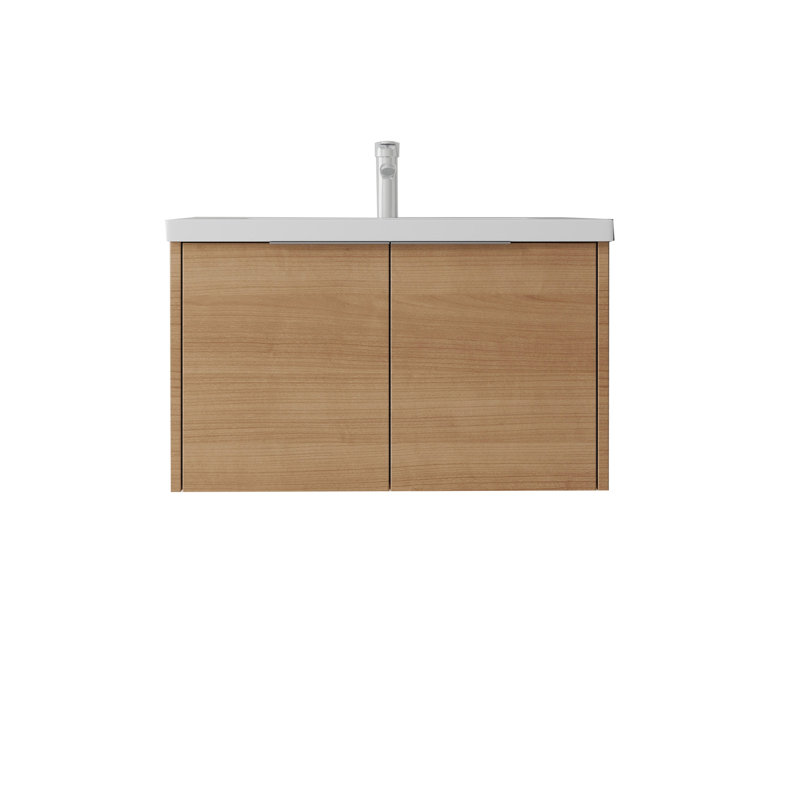 Meuble-lavabo flottant 36 po avec lavabo en céramique 36 po, Chêne, 36"