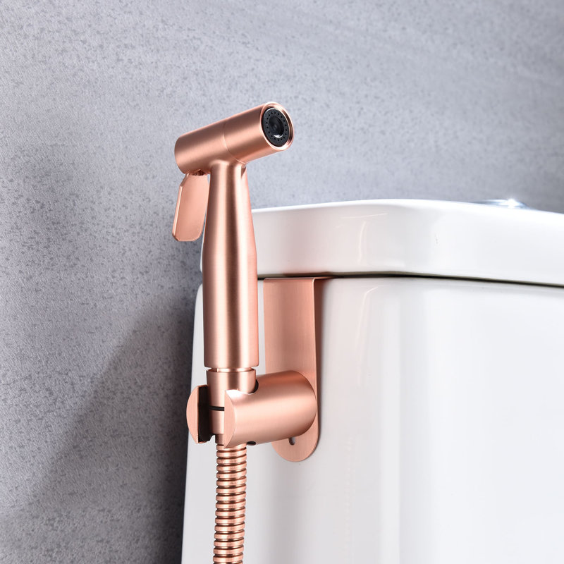 Robinet de bidet horizontal en acier inoxydable, Or rose brossé