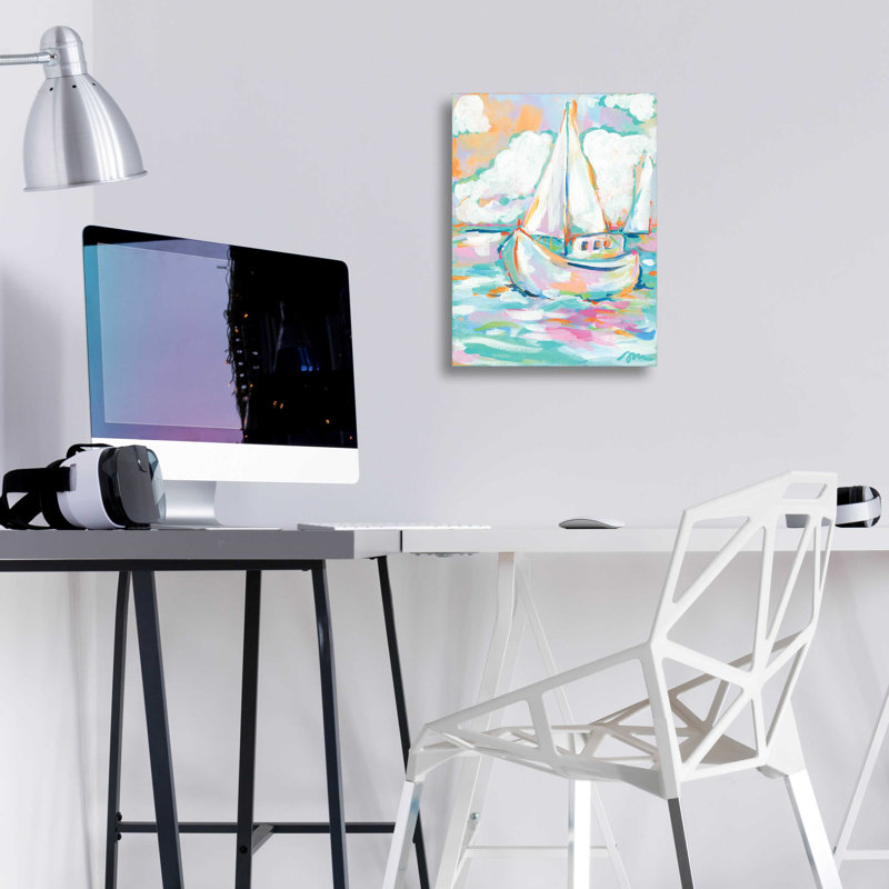 «Pink Sea» par Jessica Mingo, art mural en verre acrylique, L 12 po x H 16 po
