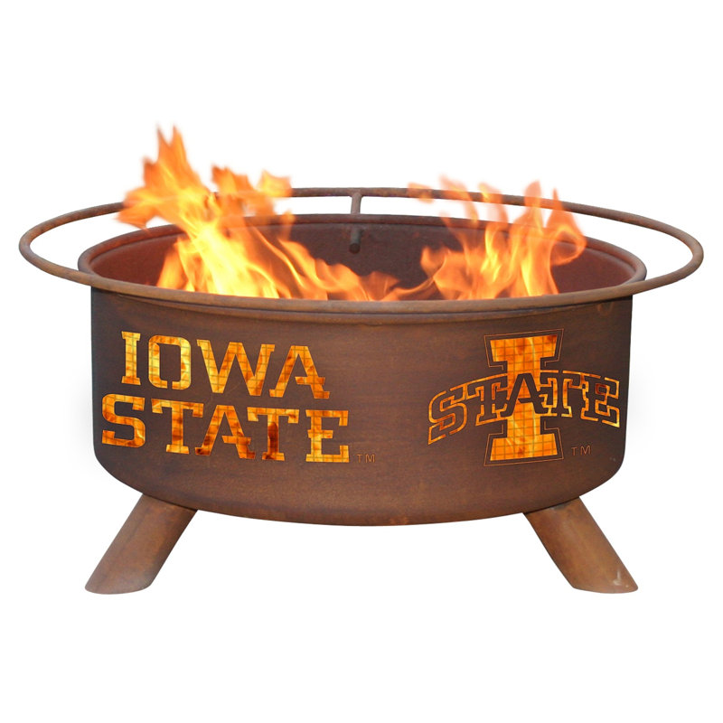 Collegiate Series Round Steel Fire Pit, Iowa State