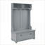 Arbre d'entrée avec banc à chaussures, crochets à manteau et amp; Tablettes ouvertes, l 40 po gris moderne classique | Panneau de fibres à densité moyenne | Portemanteaux-389370318